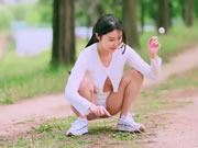 Korean Bj Jena in the Woods Uncensored